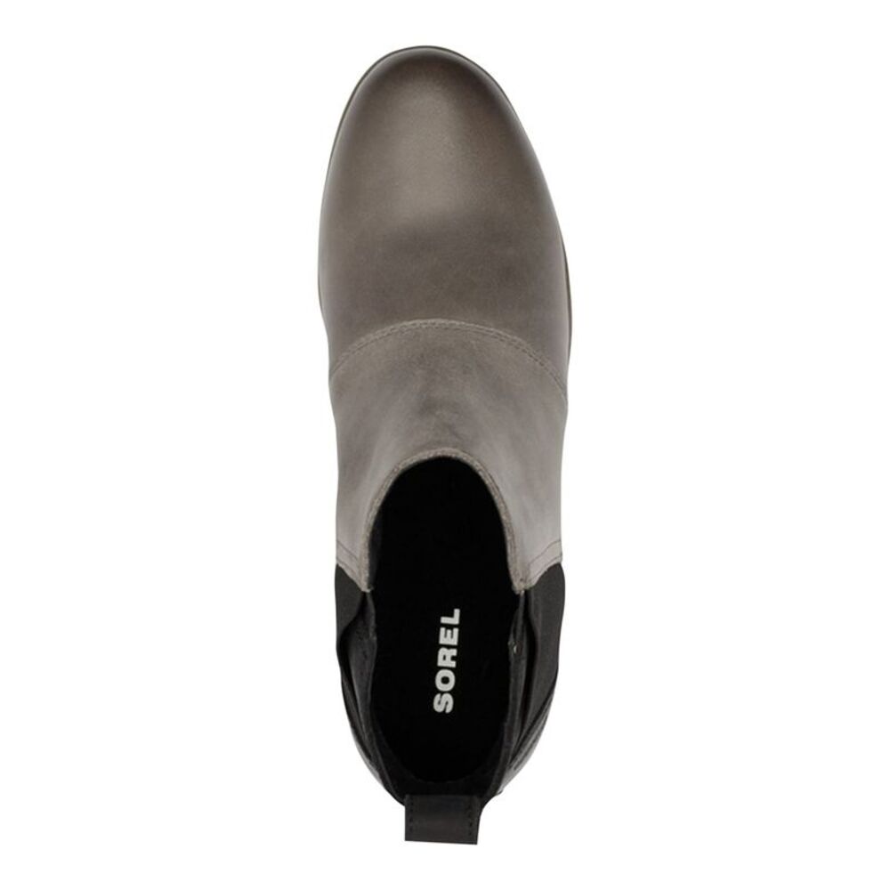 NWT SOREL Womens Gray Back Pull-Tab Emelie Almond Slip On Chelsea 8.5 - Picture 3 of 5